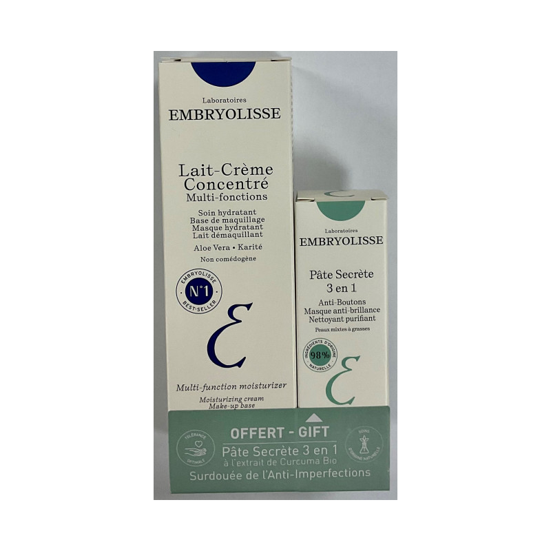 Lait Crème Concentré - Soin Hydratant - Embryolisse - 75 ml - Pâte Secrète Offerte