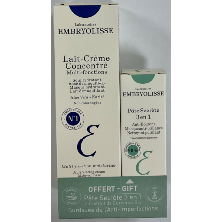 Concentrated Cream Milk - Moisturizing Care - Embryolisse - 75 ml - Free Secret Paste