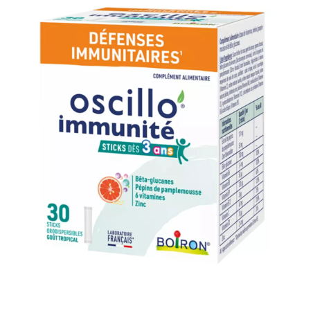 Oscillo'Immunité - Sticks Dès 3 Ans - Boiron - 30 Sticks
