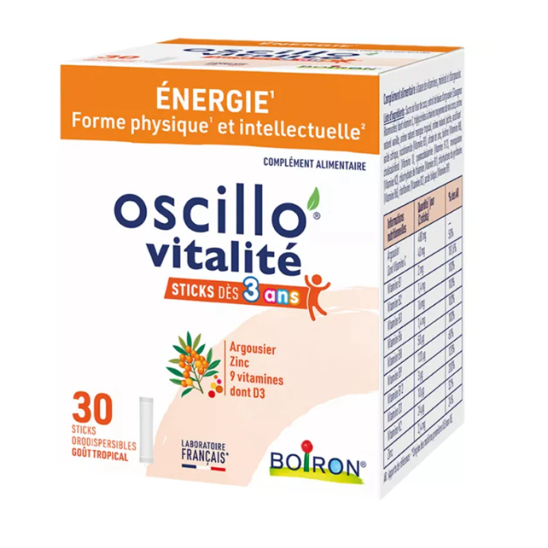 Oscillo'Vitalité - Sticks From 3 Years - Boiron - 30 Sticks