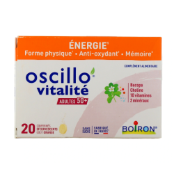 Oscillo'Vitalité - Adulte 50+ - Boiron - 20 Comprimés Effervescents