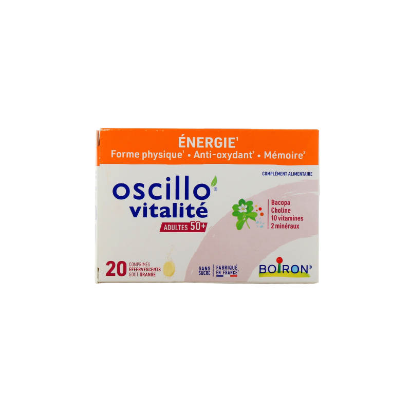 Oscillo'Vitalité - Adult 50+ - Boiron - 20 Effervescent Tablets