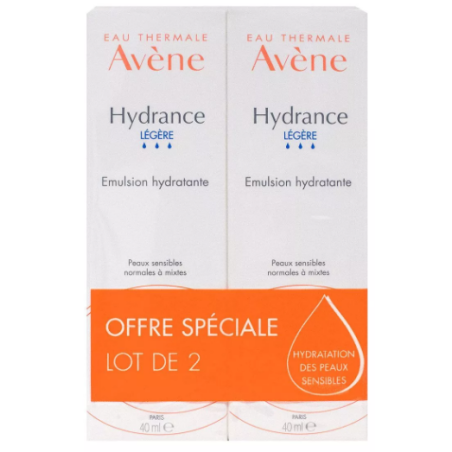 Hydrance Emulsion Légère - Hydratante - Avène - 2x40 ml
