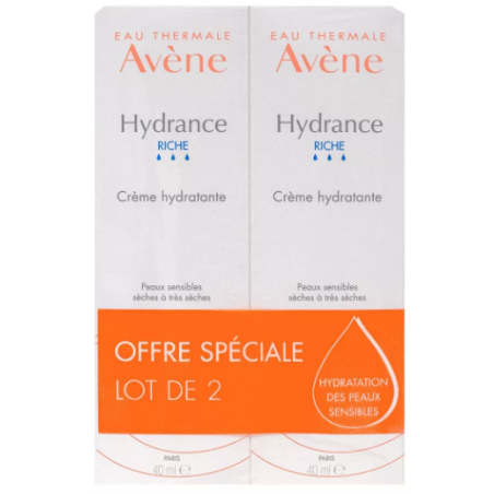 Hydrance Rich Cream - Moisturizing - Avène - 2x40 ml