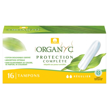 Tampons - Flux Régulier - Organyc - 16 Tampons