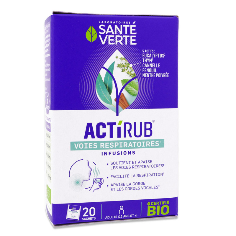 Actirub Respiratory Tract Infusions - Santé Verte - 20 Sachets