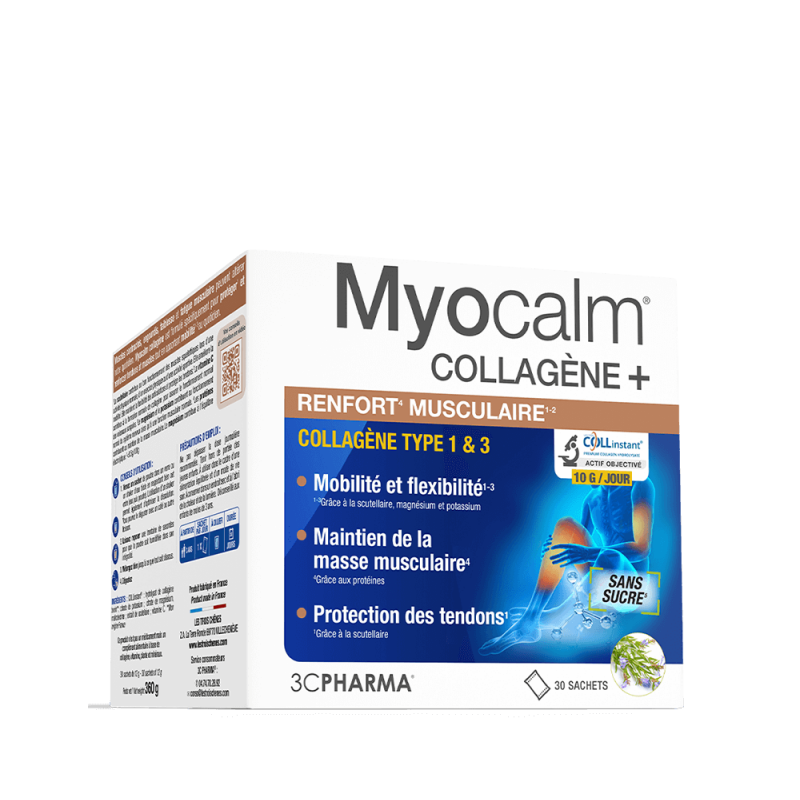 Myocalm Collagen + - Muscle Strengthening - 3 Chênes - 30 Sachets