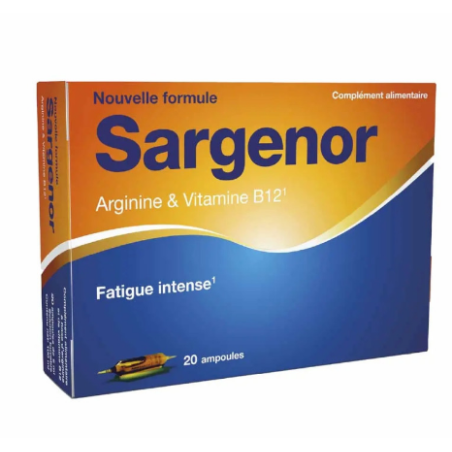 Sargenor Intense Fatigue - Arginine & Vitamin B12 - 20 Ampoules