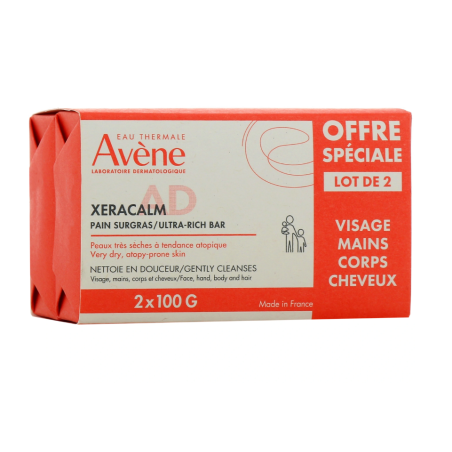 Surgras Cleansing Bar - Xeracalm A.D - Avène - 2 X 100 g