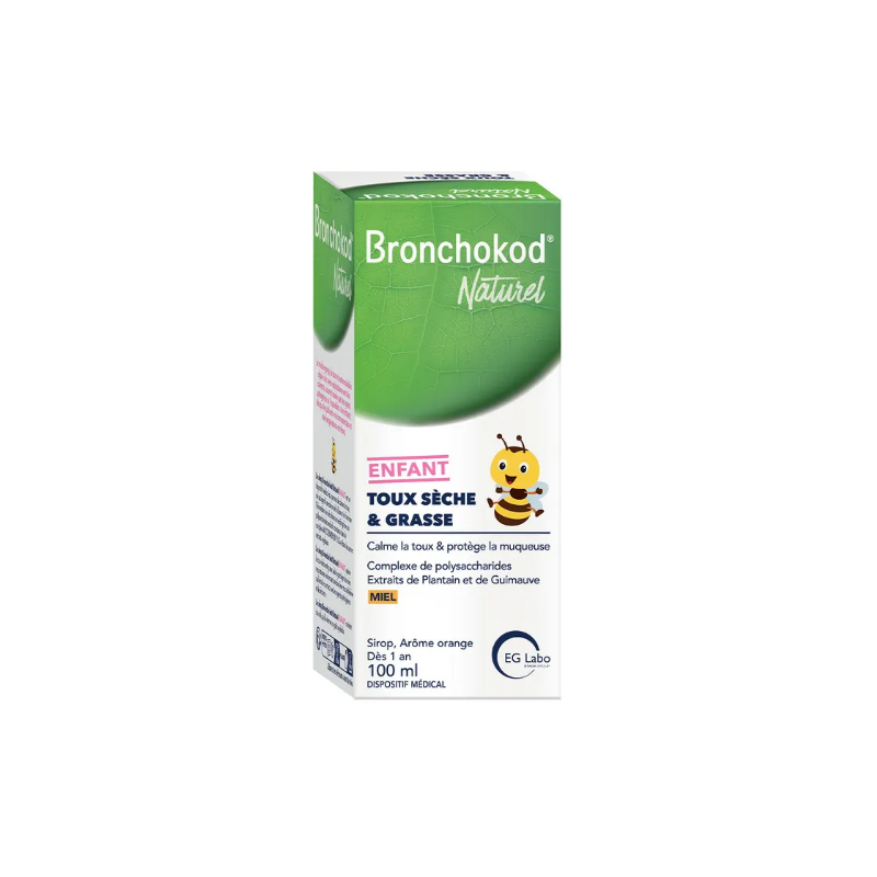 Bronchokod Naturel Enfant - Toux Sèche & Grasse - EG Labo - 100 ml