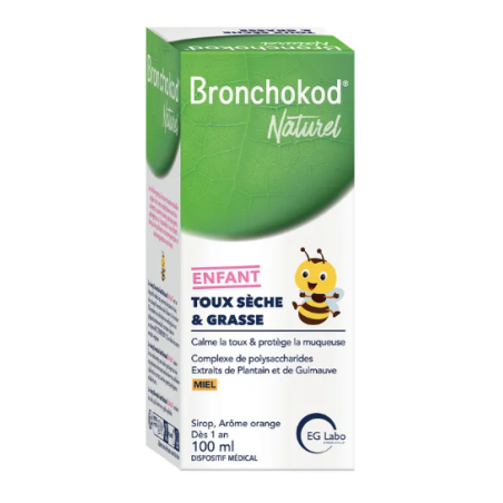 Bronchokod Naturel Enfant - Toux Sèche & Grasse - EG Labo - 100 ml
