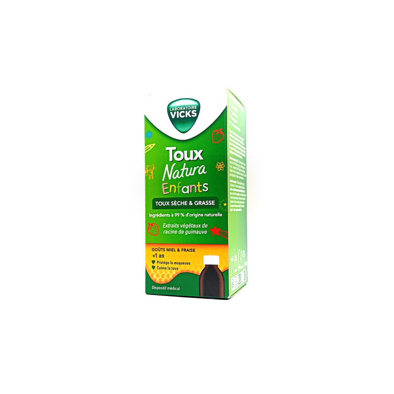 Natura Children's Cough Syrup - Dry & Wet Cough - Vicks - 140 ml