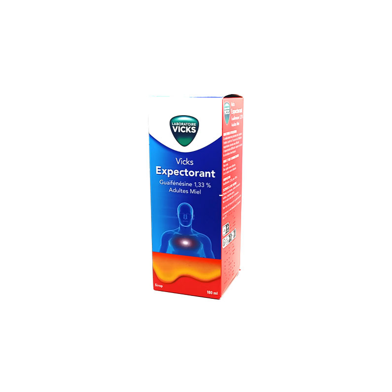 Vicks Expectorant Guaïfénésine 1.33% - Adultes - 180 ml