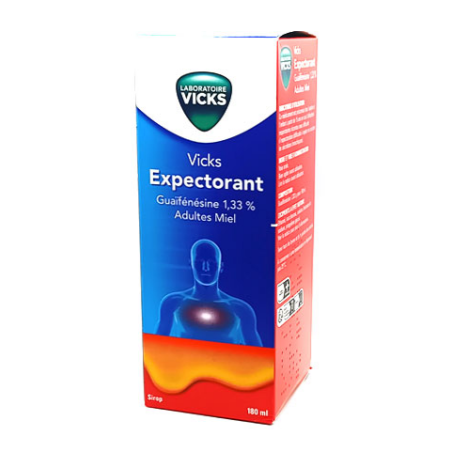 Vicks Expectorant Guaïfénésine 1.33% - Adultes - 180 ml