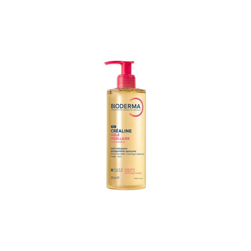 Huile Nettoyante Démaquillante Apaisante - Créaline - Bioderma - 300 ml
