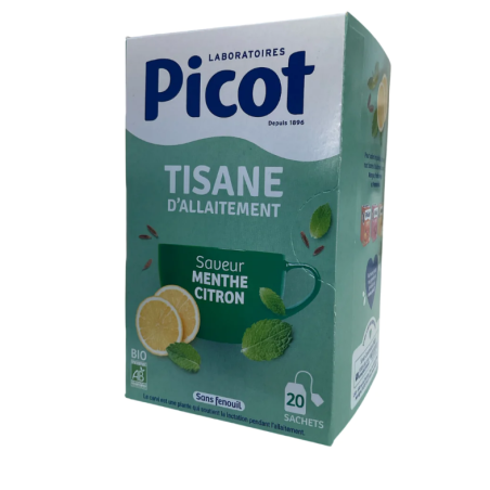 Organic Breastfeeding Tea - Lemon Mint Flavour - Picot - 20 tea bags