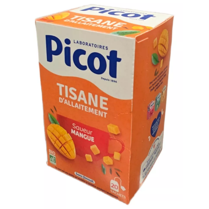 Organic Breastfeeding Tea - Mango Flavour - Picot - 20 Tea Bags