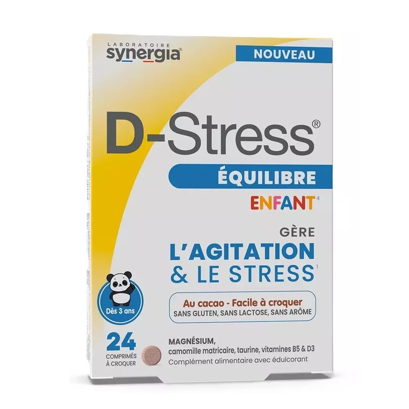D-Stress Equilibre Enfant - Agitation & Stress - 24 Comprimés A Croquer