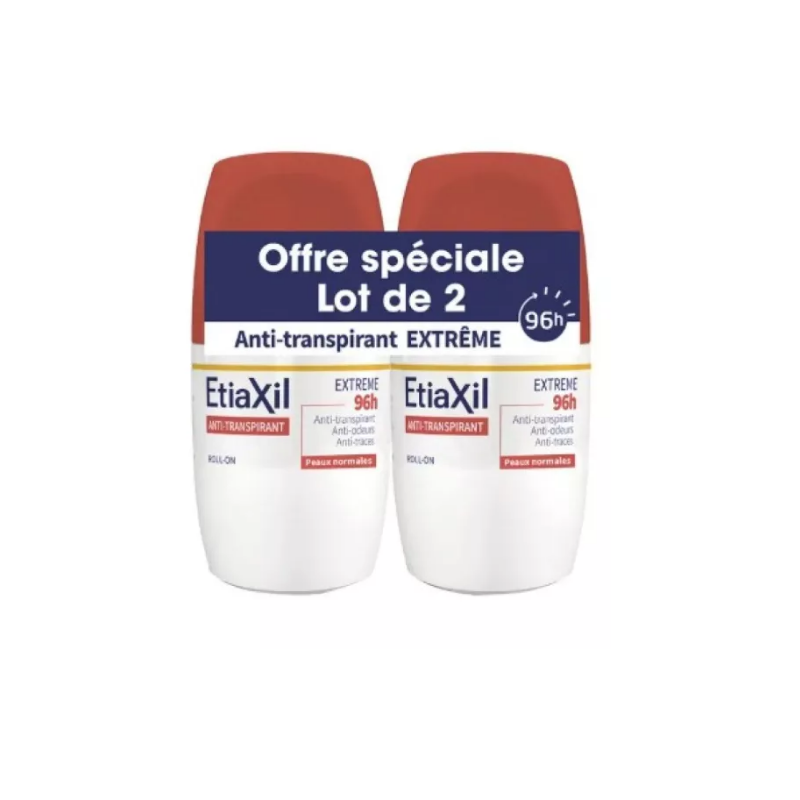 Anti-Transpirant Extrême 96h - Etiaxil - 2 X 50ml