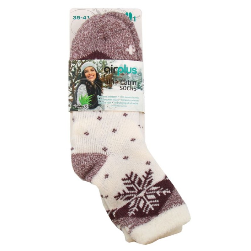 Aloe Vera Moisturizing Socks - brown flake - 35/41 - Airplus