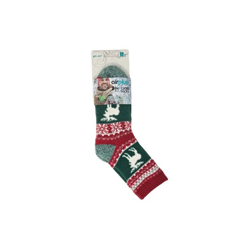 Chaussettes Aloe Vera Hydratantes  - rouge et verte - 41/47 - Airplus