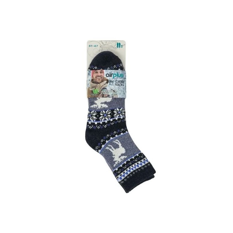 Chaussettes Aloe Vera Hydratantes  - cerf bleu - 41/47 - Airplus