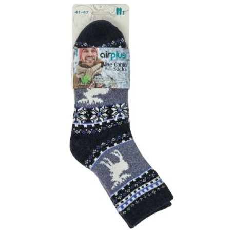 Aloe Vera Moisturizing Socks - Blue Deer - 41/47 - Airplus