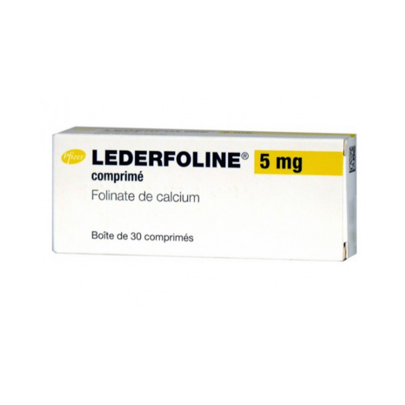 Lederfoline 5 mg - Calcium Folinate - Box of 30 Tablets