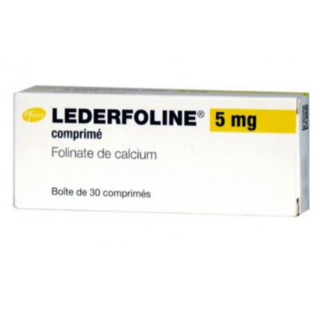 Lederfoline 5 mg - Calcium Folinate - Box of 30 Tablets