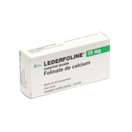 Lederfoline 15 mg - Folinate De Calcium - Boite De 30 Comprimés