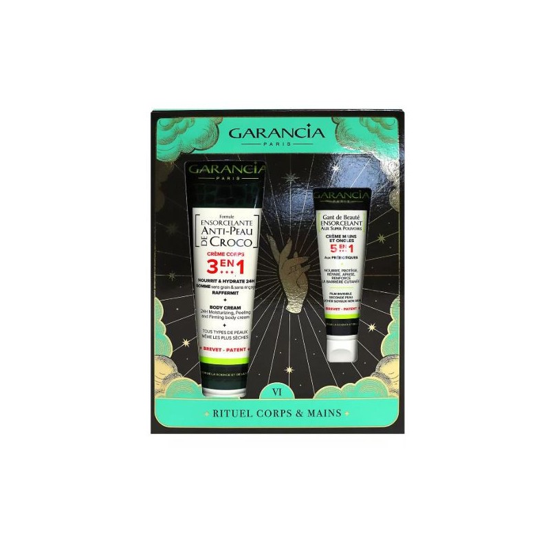Garancia Body and Hand Ritual Gift Set - anti-crocodile skin formula + enchanting beauty glove