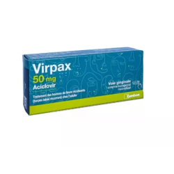 Virpax 50 mg - Aciclovir - Comprimé Buccogingival Muco-Adhésif