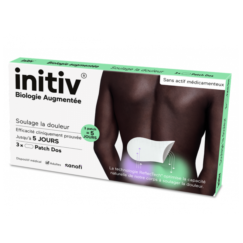 Initiv Back Patch - Relieves Pain - 3 Patches