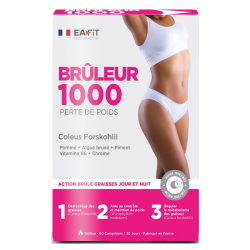 Brûleur 1000 - Action Brûle Graisses Jour & Nuit - Eafit - 60 Comprimés