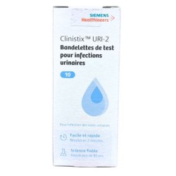 Uritest 2 becomes Clinstix - 10 Test Strips for Urine Leukocytes and Nitrites in Urine