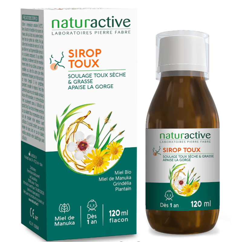 Essence syrup - Dry and oily cough - Naturactive - 120 ml Naturactive