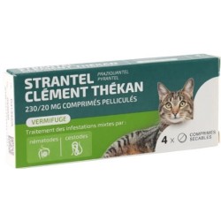 Strantel - Vermifuges Chats - Clément Thékan - 4 Comprimés