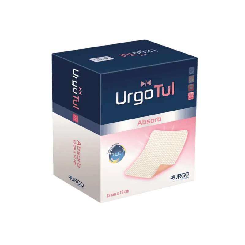 UrgoTul Absorb - Lipido-colloid Hydrocellular Dressing - Non-Adhesive 13x12 cm - URGO - 16 Dressings