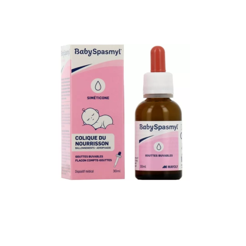 BabySpasmyl Simeticone, Infant Colic, Bloating, Aerophagia, 30 ml Oral Drops, as from 1 month old Mayoly