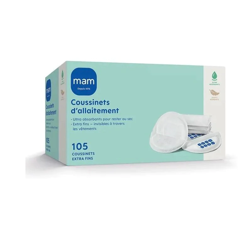 Coussinets d'Allaitement - Super Absorbant - MAM - 105 Coussinets