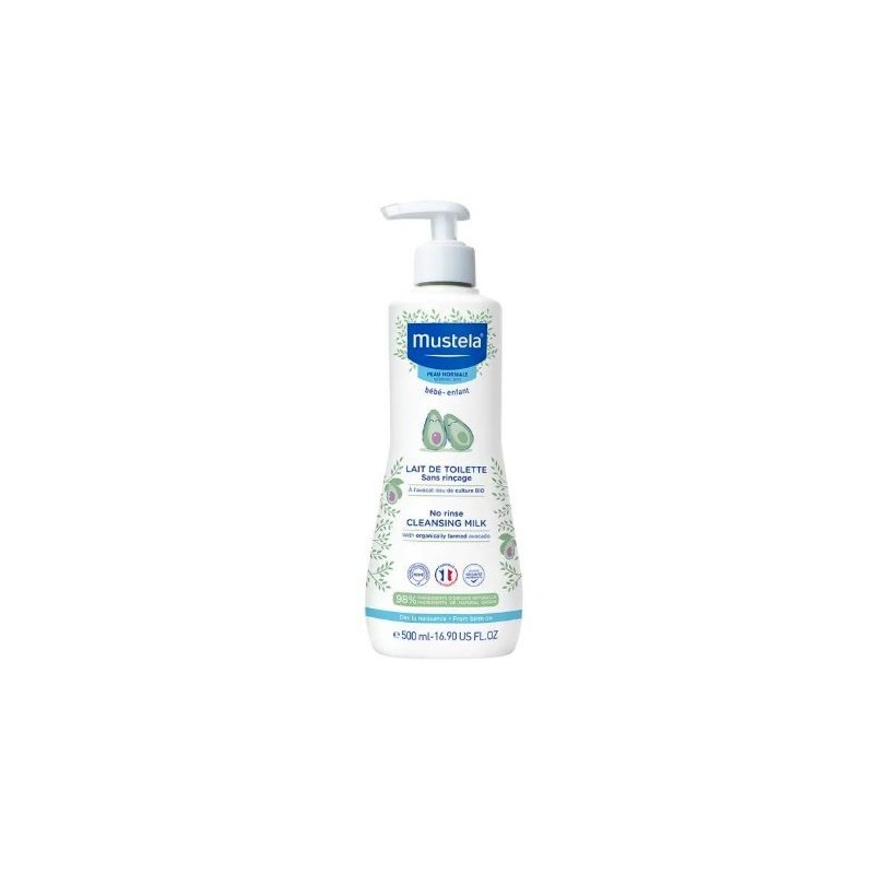 Lait De Toilette Sans Rinçage - Visage et Siège - Mustela - 500 ml