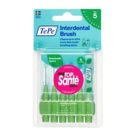 Interdental Brushes 0.8 mm - Size 5 - TePe - 6 Brushes TePe
