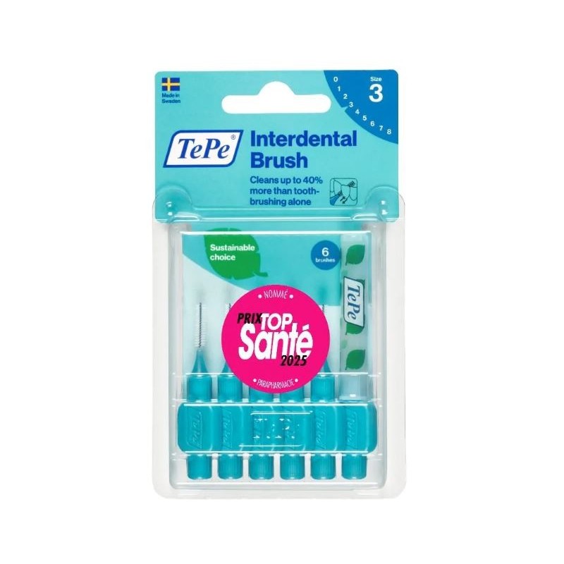 Interdental brushes 0.6 mm - Size 3 - TePe - 6 brushes TePe