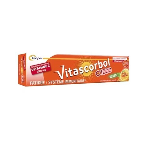 Vitascorbol C1000 - Fatigue & Immune System - Cooper - 20 tablets Cooper