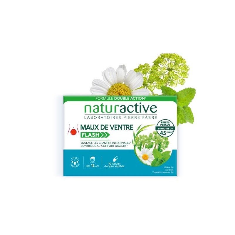 Instant stomach ache relief - Naturactive - 10 capsules