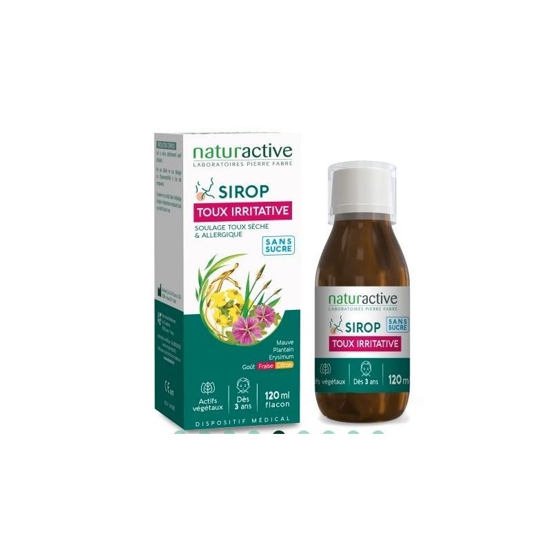 Sirop toux irritative sans sucre  -Naturactive - 120 ml