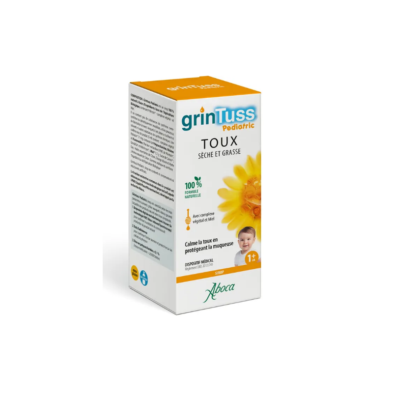 Toux Sèche et Grasse - Complexe Végétal & Miel - GrinTuss Pédiatric- 180g