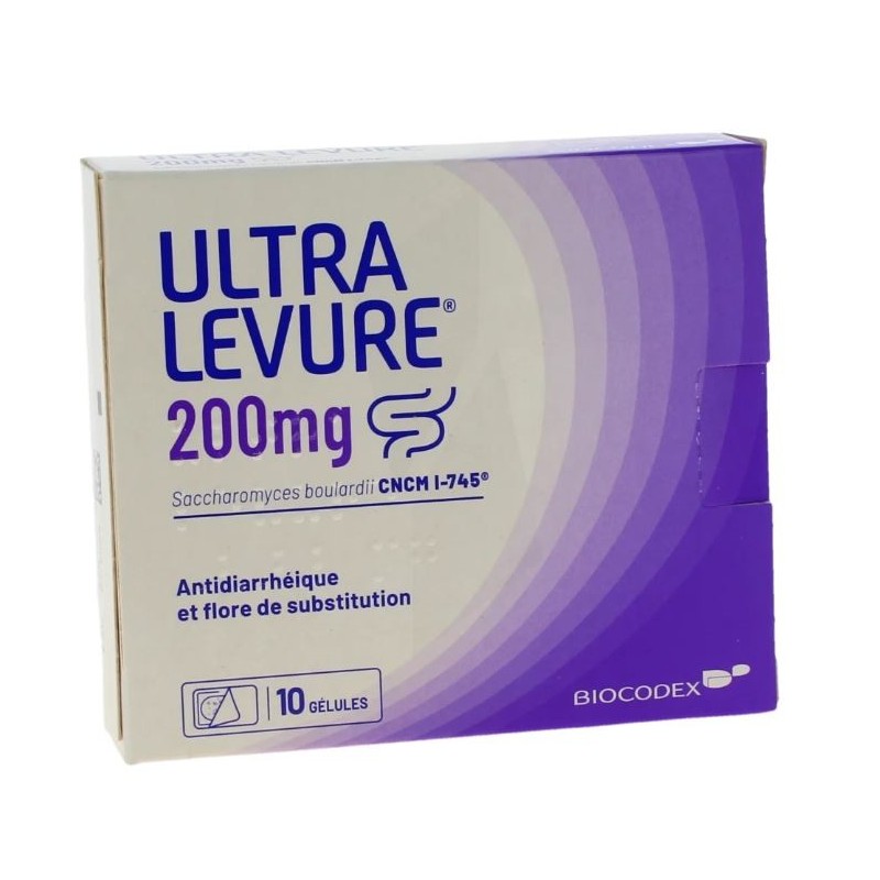 Ultra Levure 200 mg, Diarrhée, 10 Gélules