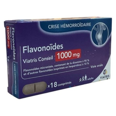 Flavonoids 1000 mg - Viatris Tips - 18 Tablets