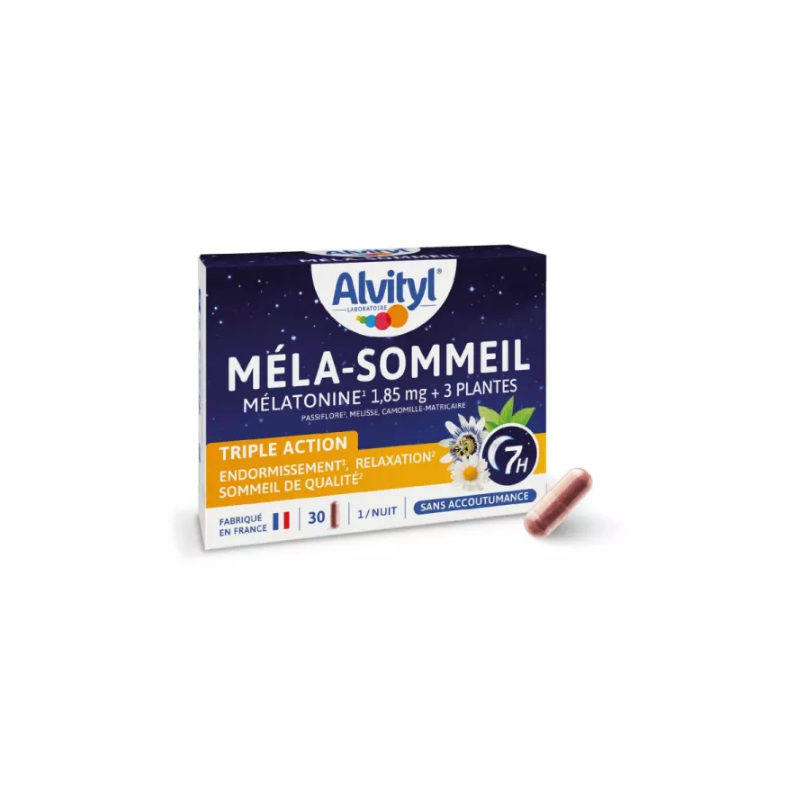 Méla-Sommeil, Endormissement, Sommeil de Qualité - Govital, 30 Gélules  30 Jours